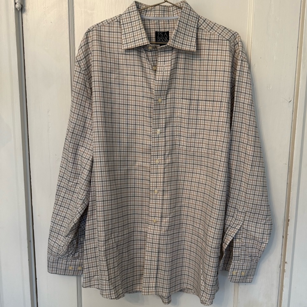 Jos. A Bank men’s black/tan dress shirt
